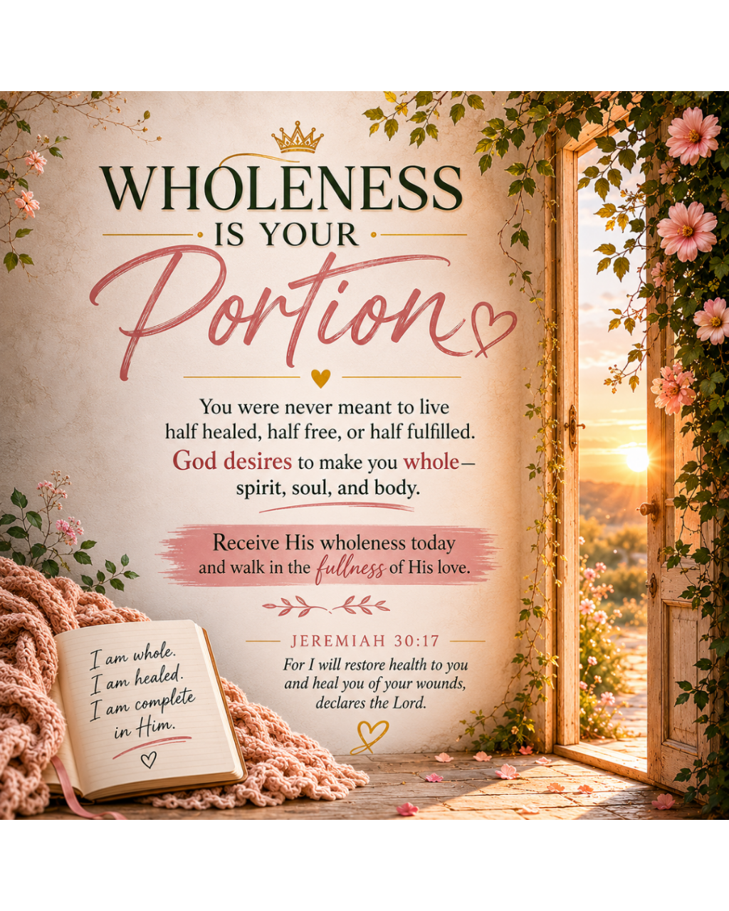 Wholeness is Your Portion